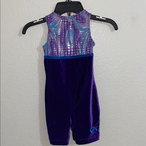 Girls velvet leotard